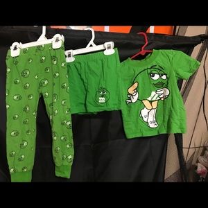 M&M world kids pajama set.